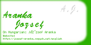 aranka jozsef business card